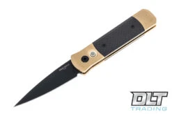 Pro-Tech Godson - Bronze Handle - Carbon Fiber Inlay - Stonewashed Blade