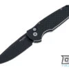 Pro-Tech TR-3 - Black Fish Scale Handle - Black Blade