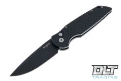 Pro-Tech TR-3 - Black Fish Scale Handle - Black Blade