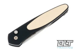 Pro-Tech Newport - Black Handle - Ivory Micarta Inlay - Stonewashed Blade -Pro-Tech Knives Shop protech 20923023 07658.1675964028