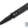 Pro-Tech Godson - Black Handle - Carbon Fiber Inlay - Black Blade