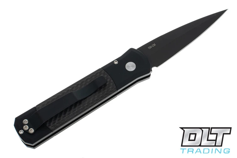 Pro-Tech Godson - Black Handle - Carbon Fiber Inlay - Black Blade 2 Pro-Tech Godson - Black Handle - Carbon Fiber Inlay - Black Blade - Image 2