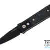 Pro-Tech Godson - Black Handle - Blue Dark Matter Carbon Fiber Inlay - Black Blade