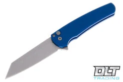 Pro-Tech Malibu Reverse Tanto - Blue Handle - Stonewashed M390 Blade