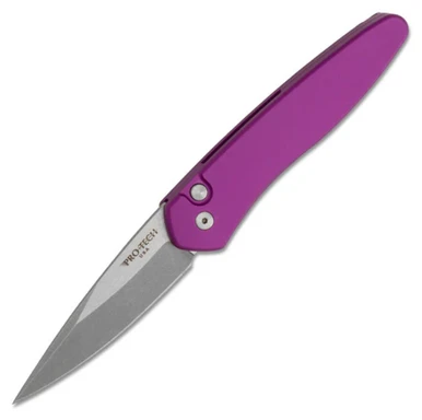 Pro-Tech Newport - Purple Aluminum / Stonewash CPM-S35VN - 3405-Purple 1 Pro-Tech Newport - Purple Aluminum / Stonewash CPM-S35VN - 3405-Purple